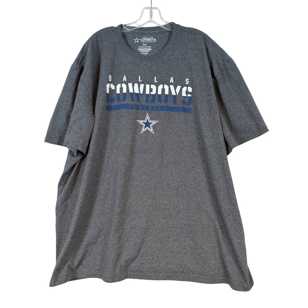 Dallas Cowboys Authentic Mens 3XL T-Shirt Charcoal Gray NFL Football Graphic Tee